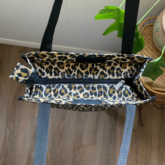 Leopard Print Canvas Tote Bag - Picture 3 of 3